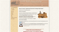 Desktop Screenshot of gfm-naturbaustoffe.de